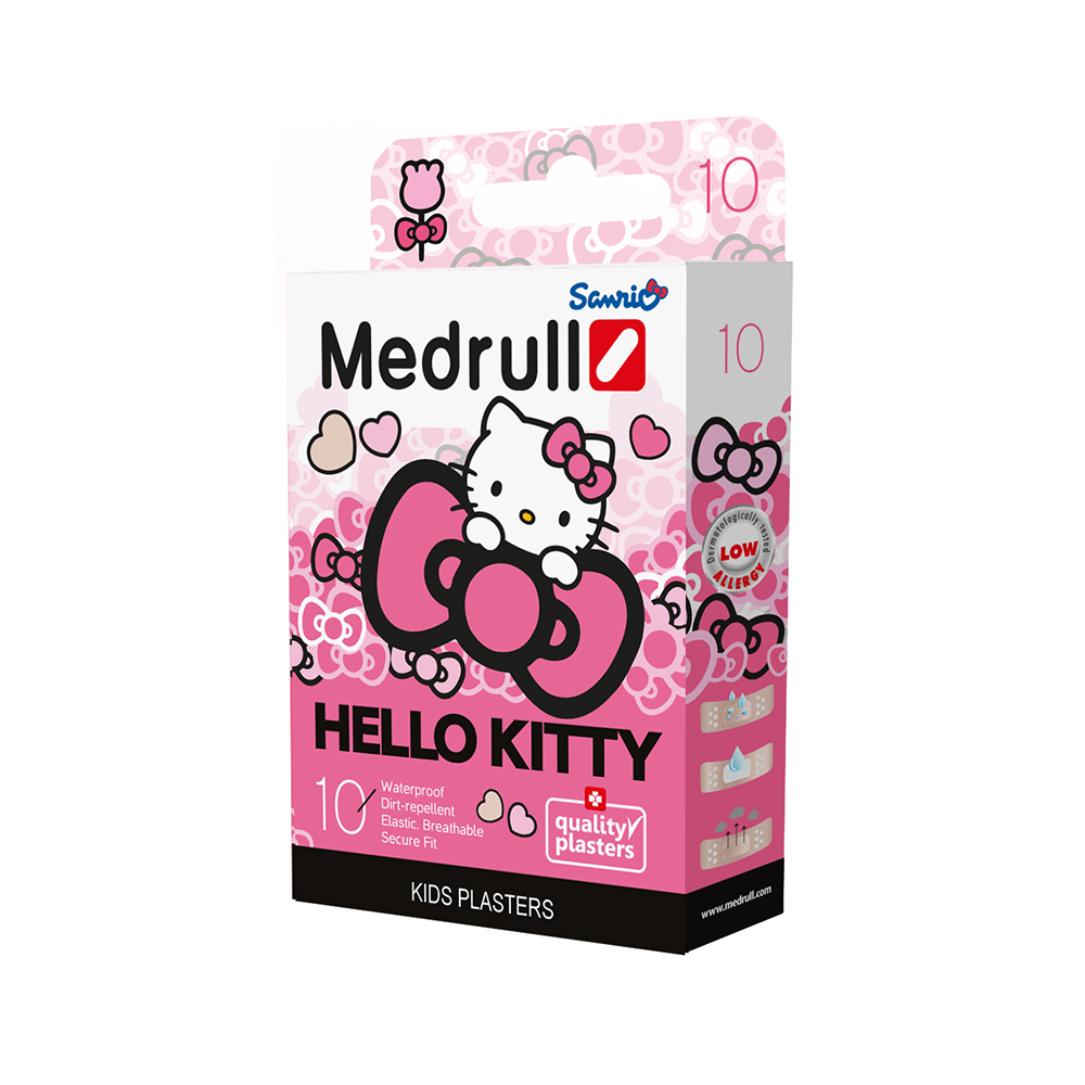 10 Лейкопластырь детский в стрипах "Hello Kitty" Medrull 
