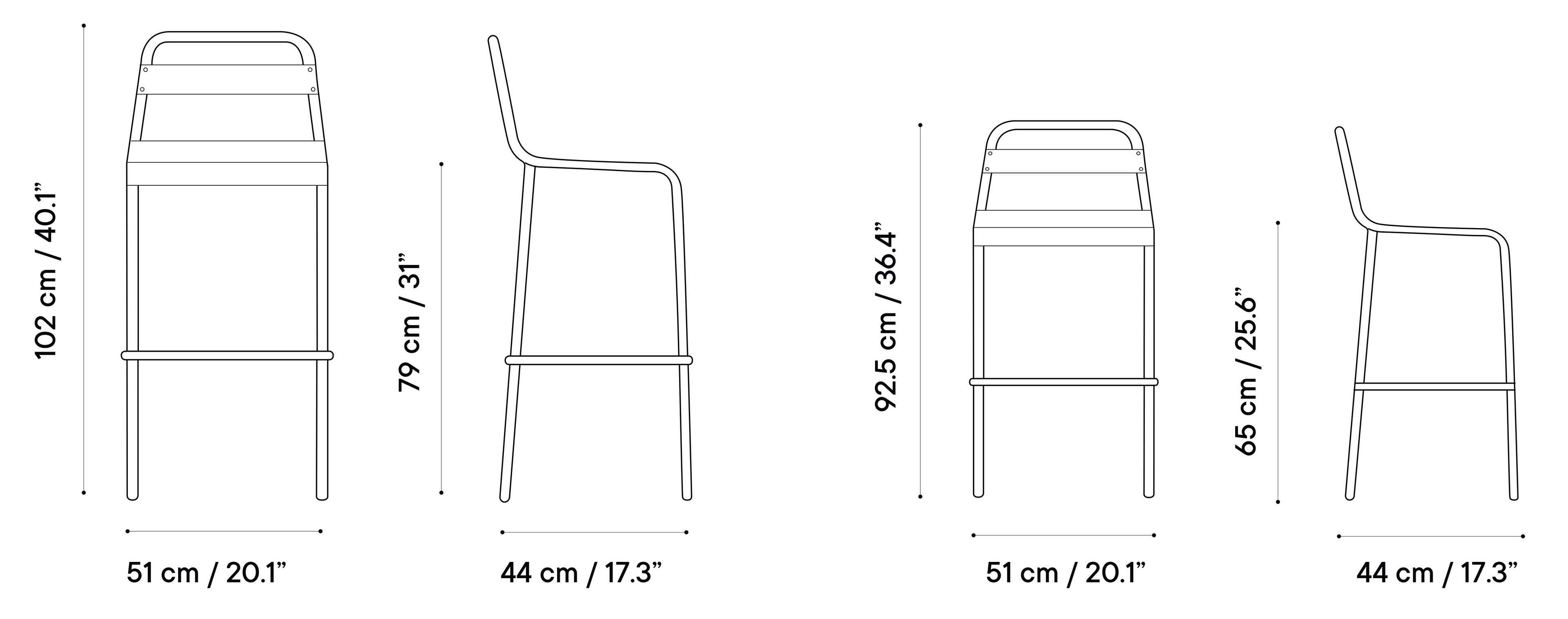 Штабелируемый садовый стул из оцинкованной стали iSimar Anglet ARCH-00137382 - Вид №3