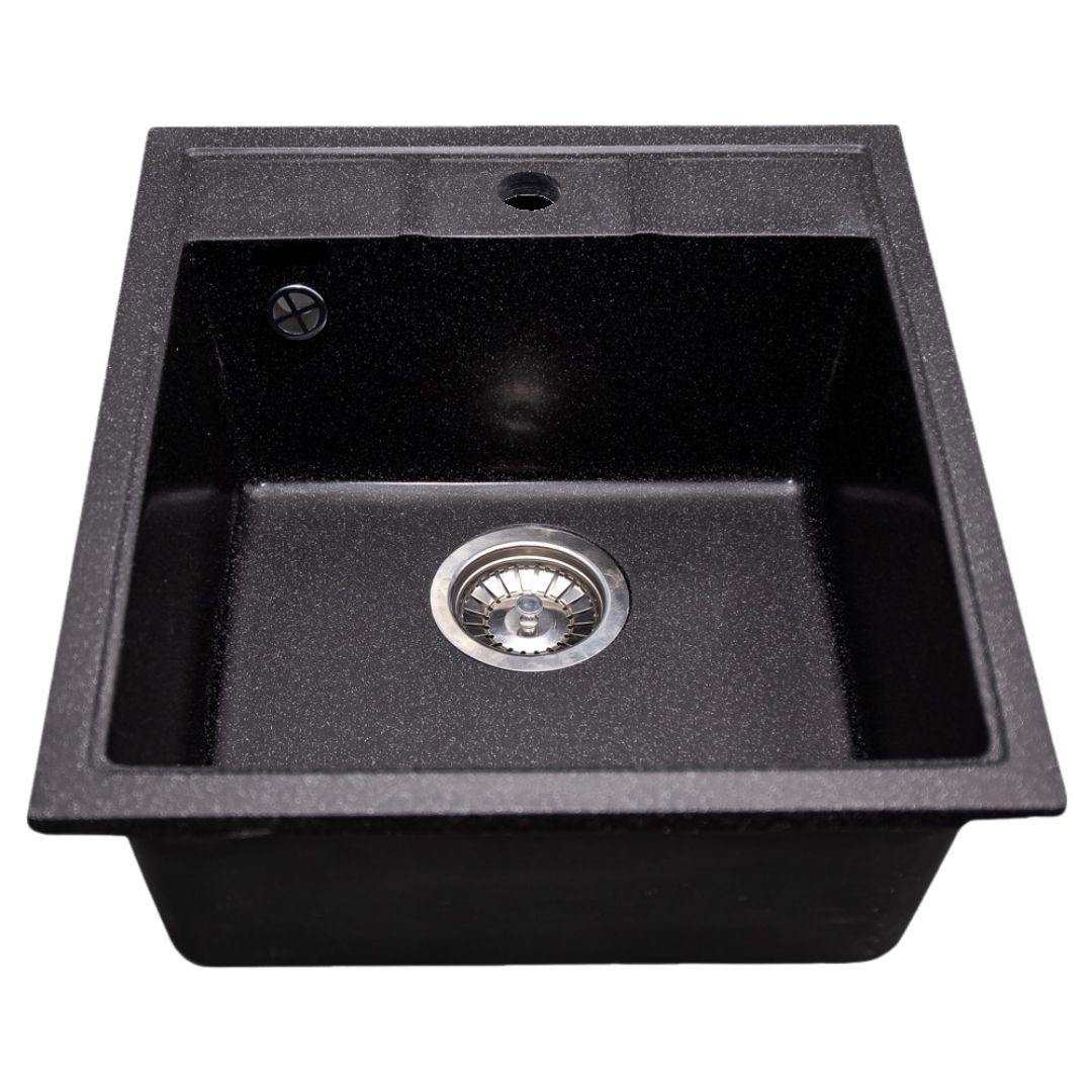 RD20 Квадратная мойка для кухни , цвет черный Raiber  - Вид №2