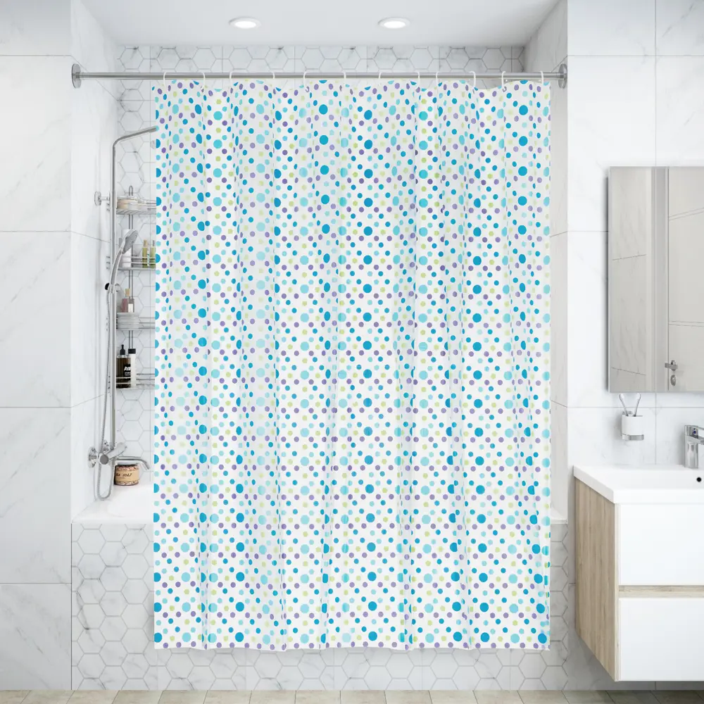 Штора для ванны Swensa Valle 180x180 см PEVA , цвет мультиколор SWC-50 STLM-2055064