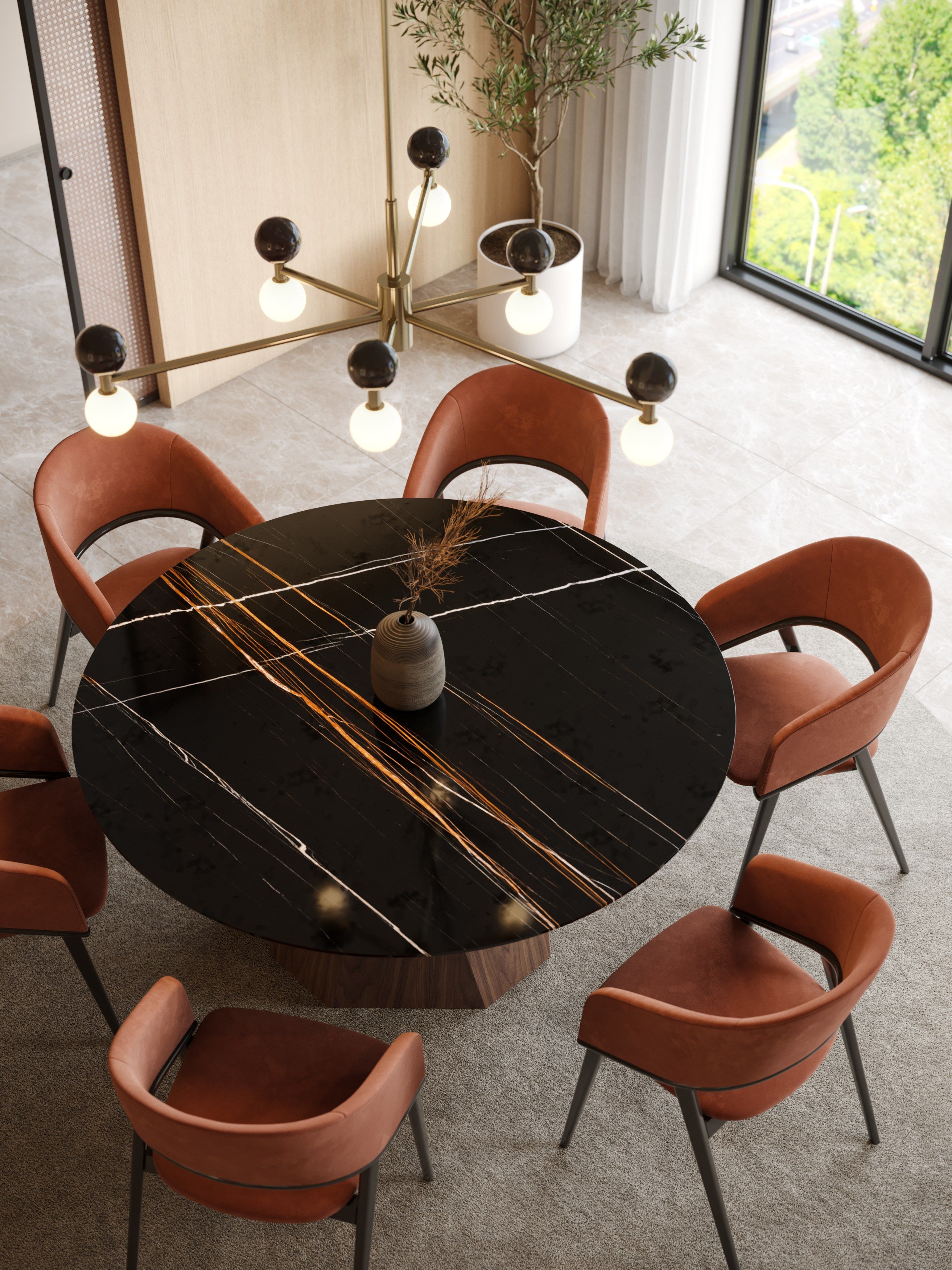 Круглый деревянный стол для гостиной Stylish Club Olivia ARCH-00081121 - Вид №4