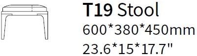 HC28 Cosmo Низкий табурет с тканевой обивкой Pianpian T19 - Вид №1