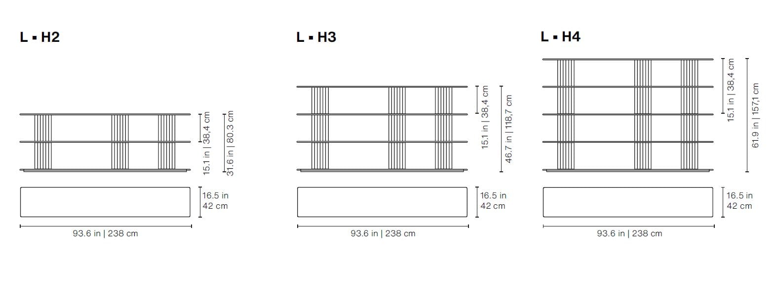 Стальная двухсторонняя Книжная полка RS Barcelona PLEC SHELVING L ARCH-00080592 - Вид №10