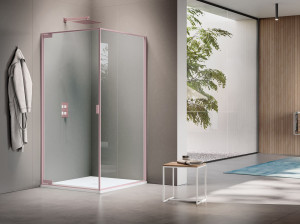 Поворотная поворотная дверь только для угла с фиксированной стеной