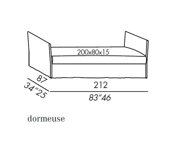 Мягкая ткань Dormeuse Meridiani ARCH-00092718 - Вид №3