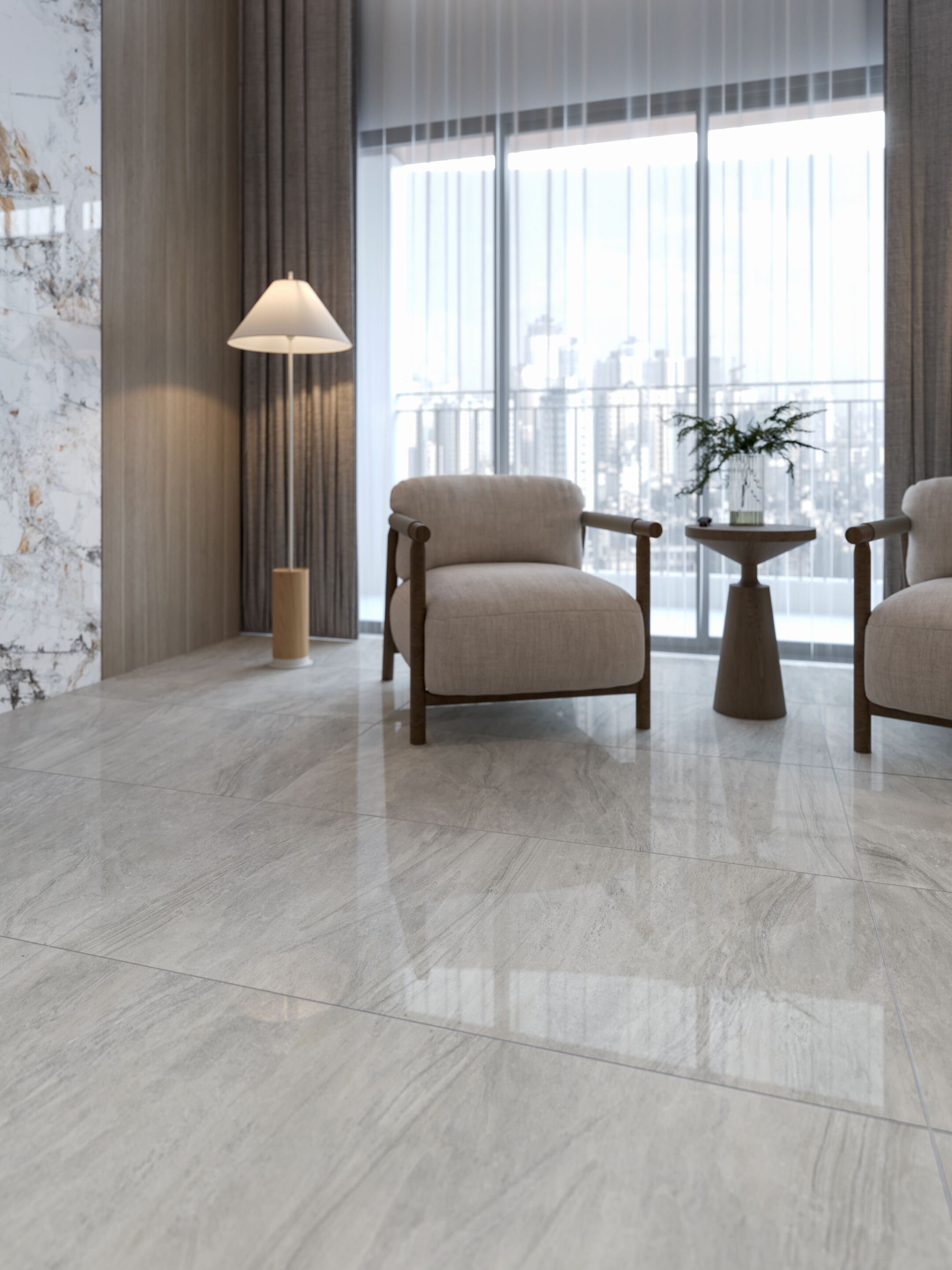 Пол / керамогранит с эффектом цемента Kaleseramik плиты ARCH-00069135 - Вид №1