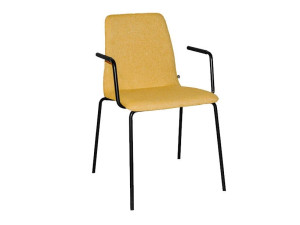 Мягкий штабелируемый стул с подлокотниками