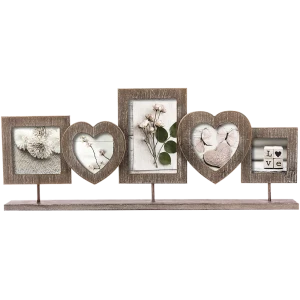 Мультирамка для 5-ти фотографий love h 55.5 см цвет коричневый