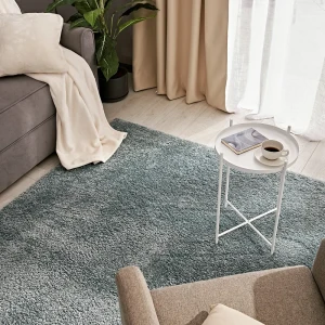 Ковер полипропилен Inspire Shaggy Bosfor 60x110 см цвет светло-голубой