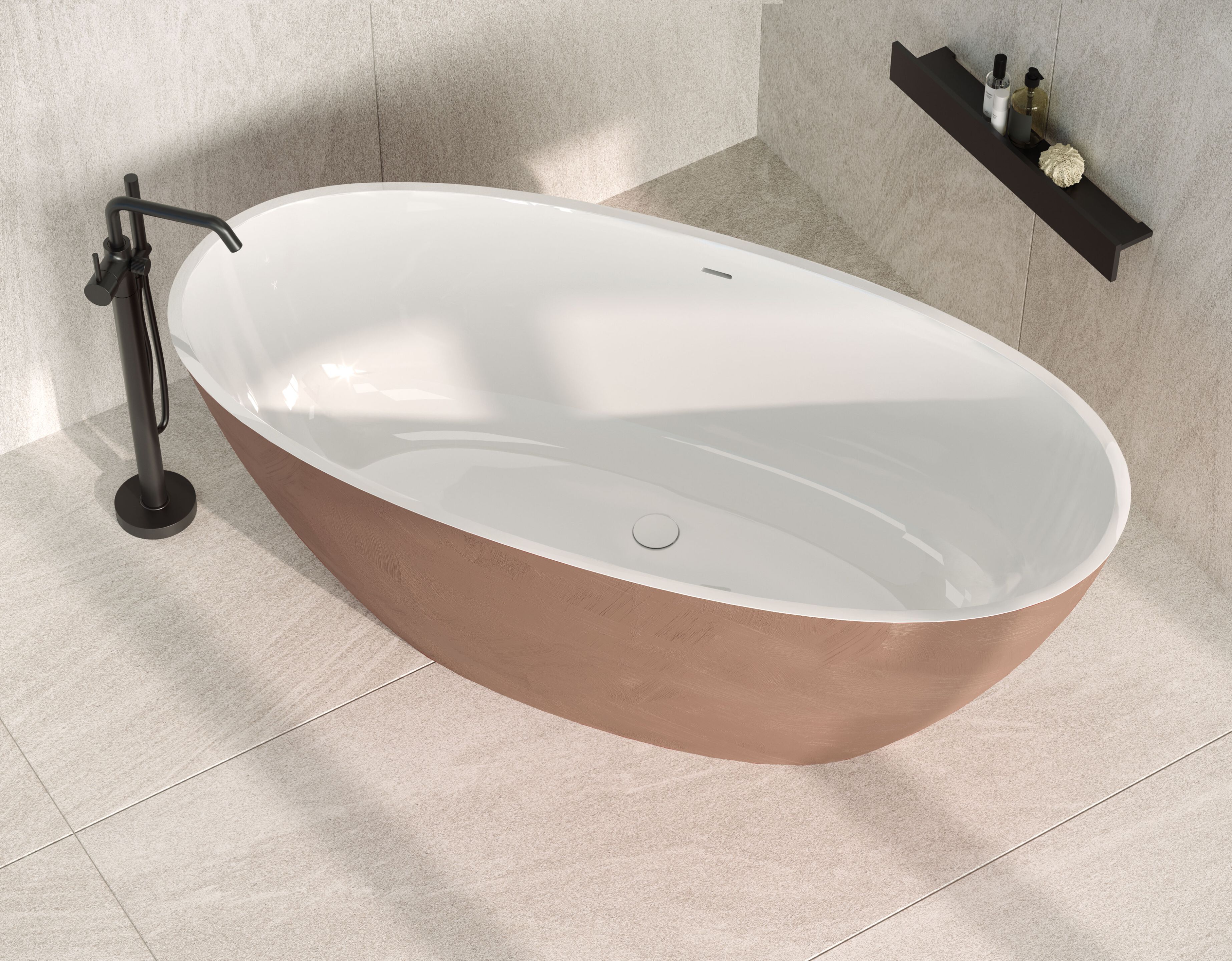 Овальная ванна в центре комнаты Novellini Sand ARCH-00109605