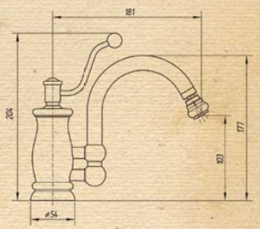 Смеситель MIGLIORE Vivaldi ML.VIV-9923.CR для биде, хром  - Вид №2