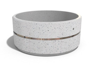 Круглый бетонный плантатор