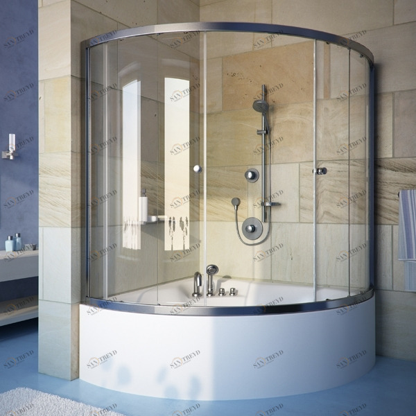 140X140GV864RS Душевое ограждения на борт вынны GUTEWETTER Германия SHAPE