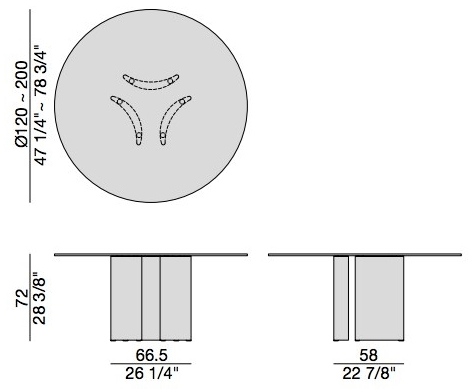 Porada Круглый хрустальный стол и подставка из ореха каналетта Twenty sun-id-1361441 - Вид №3