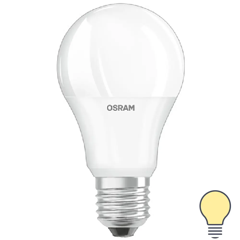 Лампа светодиодная Osram груша E27 10 Вт 1050 Лм свет тёплый белый 15795328 STLM-2133065 