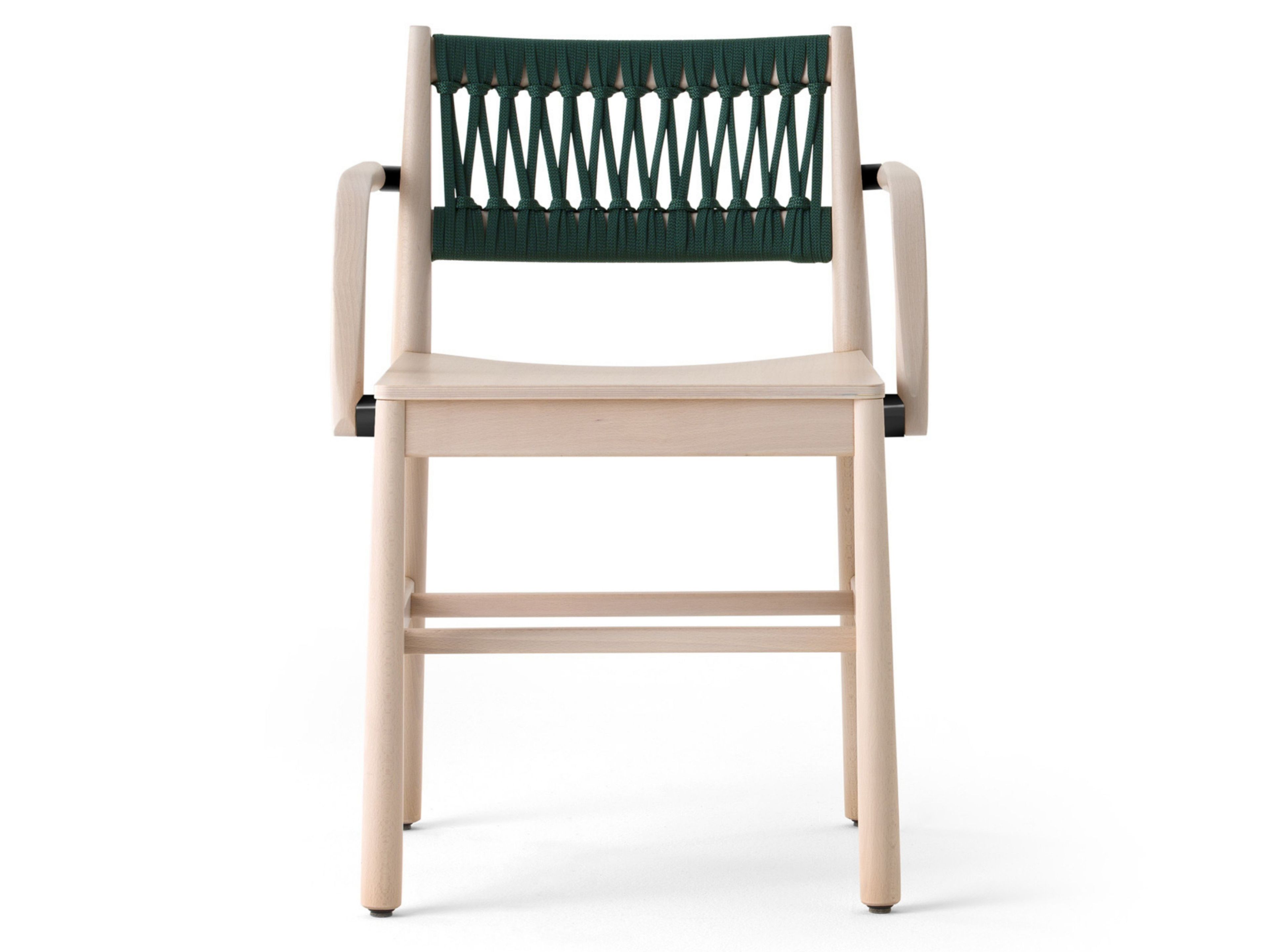 Стул из бука с подлокотниками с открытой спинкой TrabA' ARCH-00109282