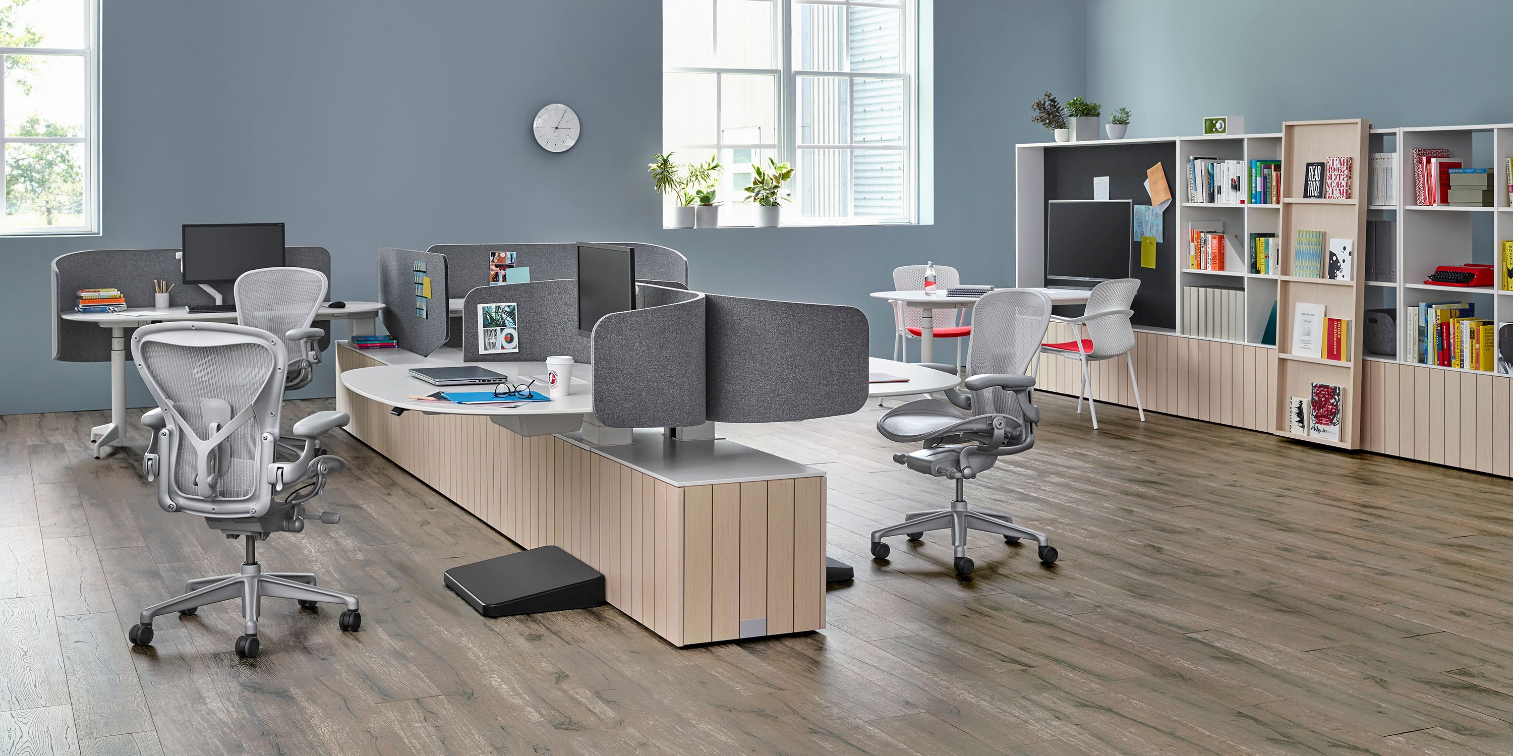 Секционный стол с регулируемой высотой и встроенной полкой Herman Miller местный ARCH-00031861 - Вид №14