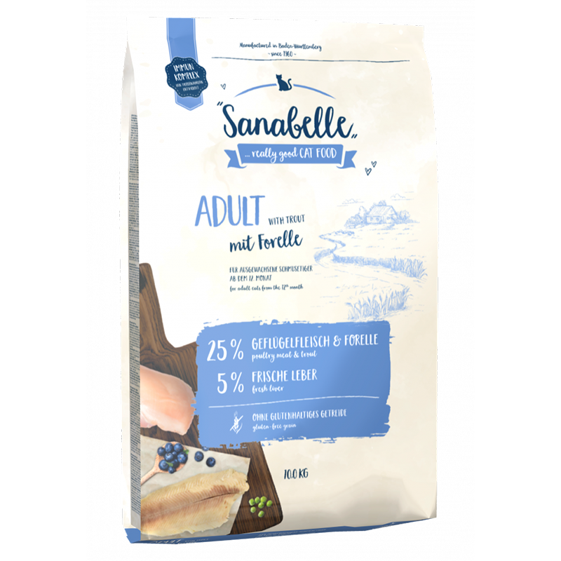 ПР0000513 Корм для кошек Adult с форелью сух. 400г SANABELLE 