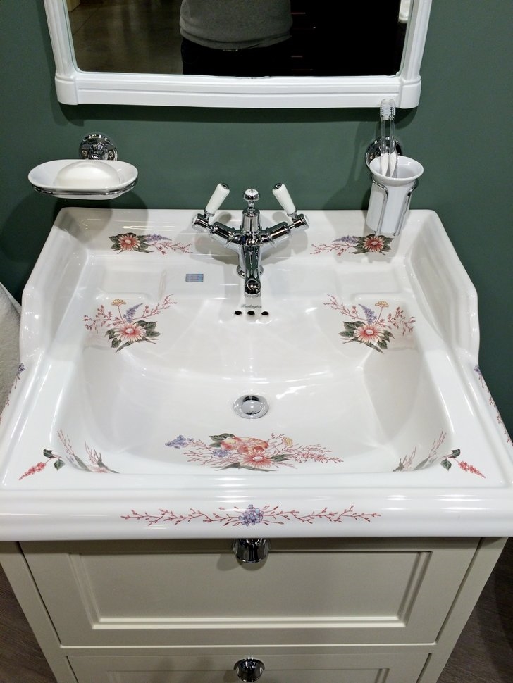 Смеситель для раковины на 1 отверстие с кнопкой Click-Clack [KE6]  Burlington T12-QT, W11, T4  - Вид №3