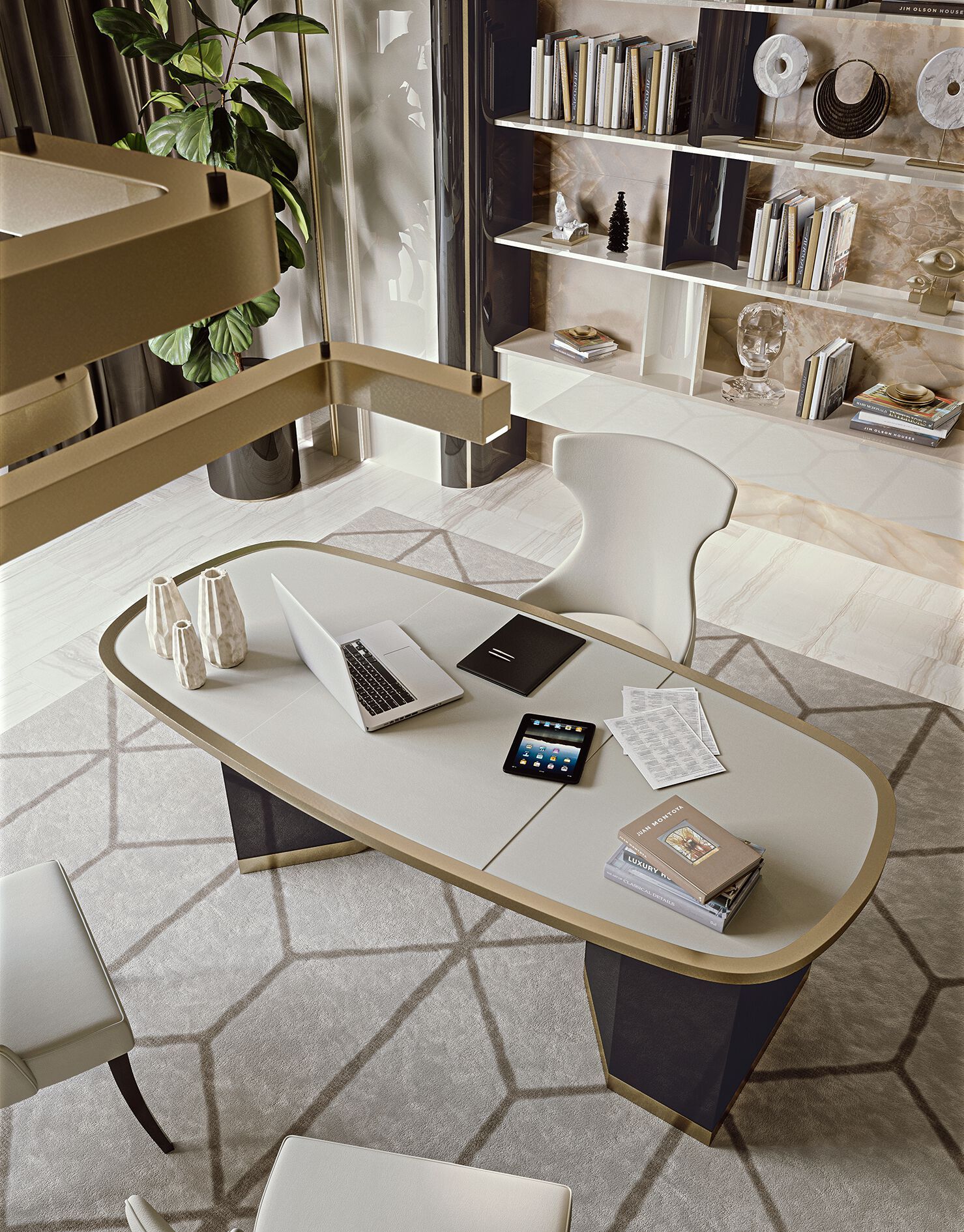 Кожаный поворотный стул с колесами Bizzotto Italia Atmosphera ARCH-00153383 - Вид №1