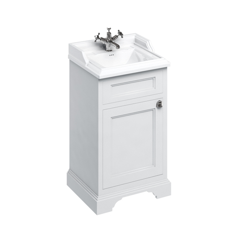 Burlington Classic Отдельностоящий умывальник 50 см с дверцей Классический серый B20 FC8G  - Вид №1