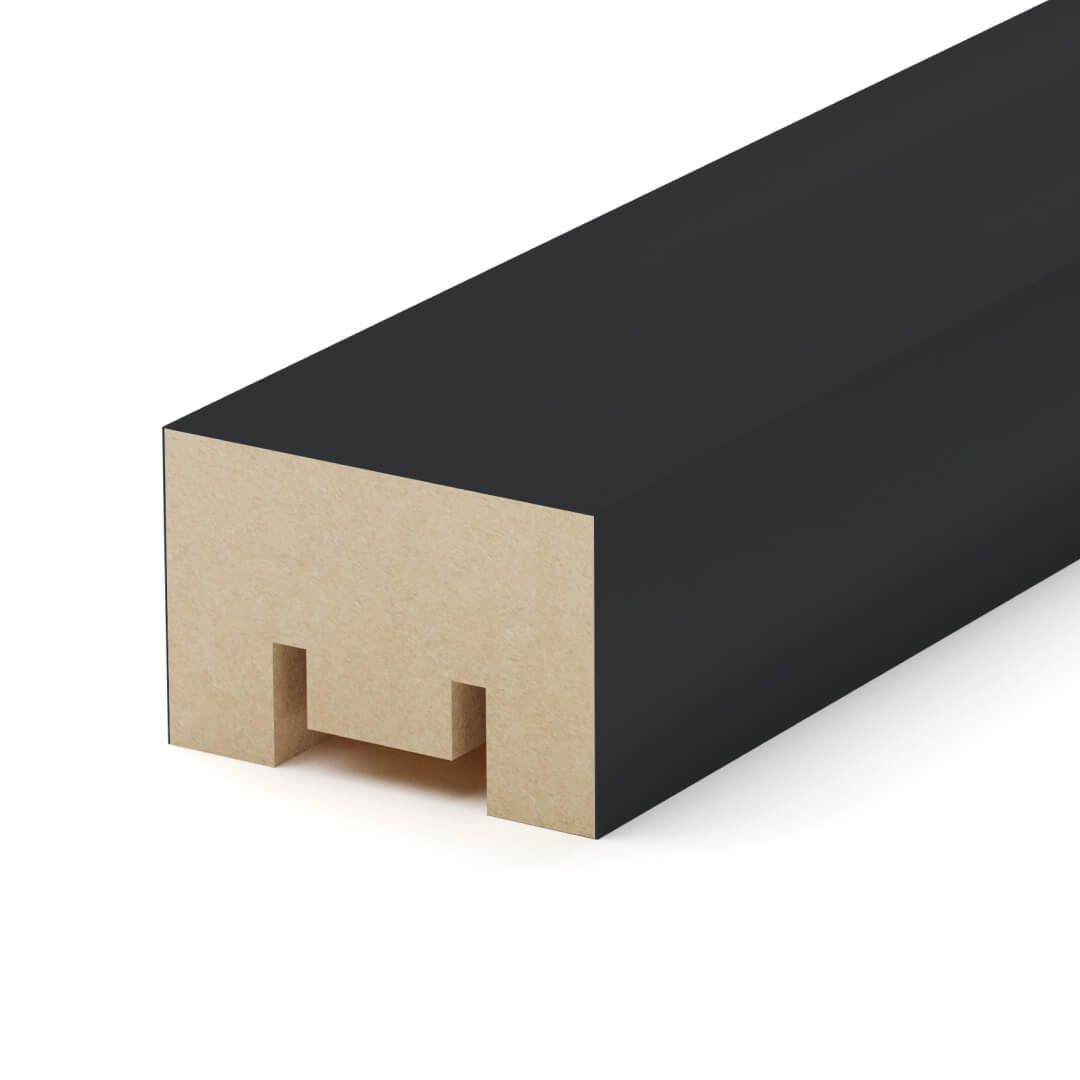 Интерьерная рейка МДФ STELLA Милана Black Edition 20*30*2700 (уп.8 шт.) Standart STSR-820