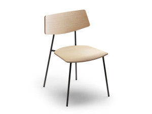 Штабелируемый стул из стали и дерева