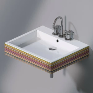 L255430 Подвесная раковина настенная прямоугольная A. e T. Italia  белая