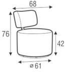 Sits Вращающееся кресло с обивкой из бархата sun-id-1394725 - Вид №3