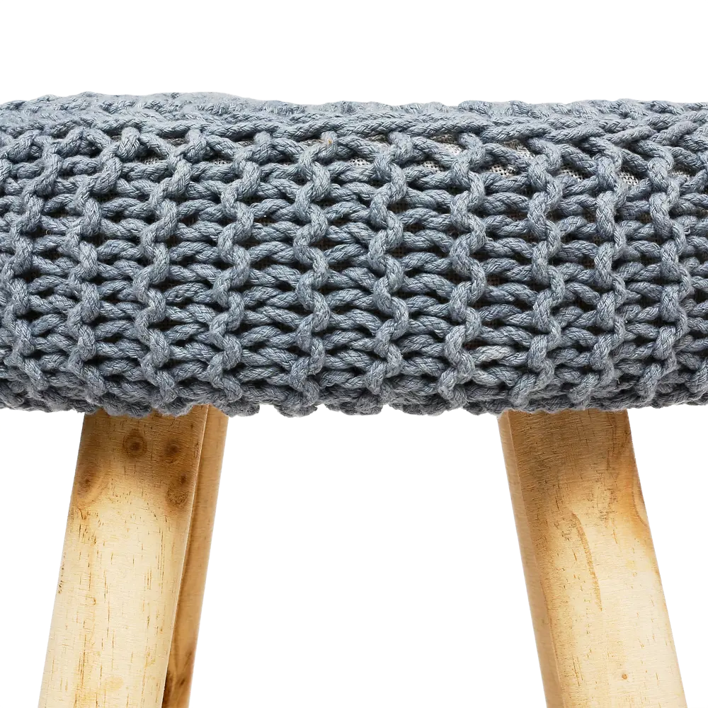 Пуф деревянный 32x32x43 см серый Santreyd STLM-2144405 - Вид №2