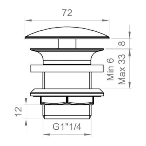 Хромированный латунный слив для умывальника Ercos Piletta ARCH-00018437 - Вид №5