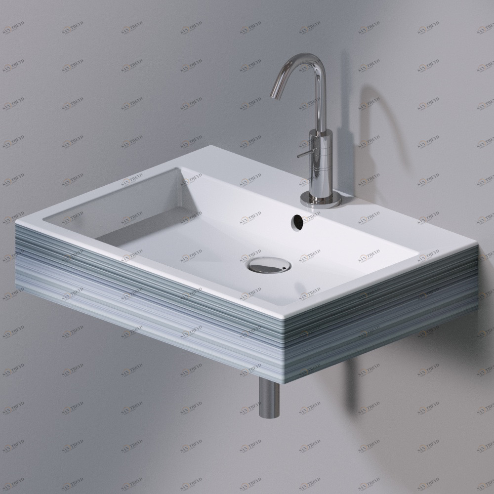 L267431 Подвесная раковина настенная прямоугольная A. e T. Italia Tank белая AeT ITALIA