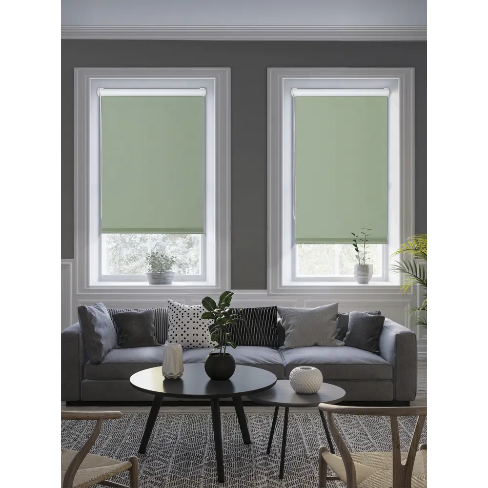 Штора рулонная блэкаут Midnight 70x175 см зеленая GARDEN STLM-2104929 - Вид №4