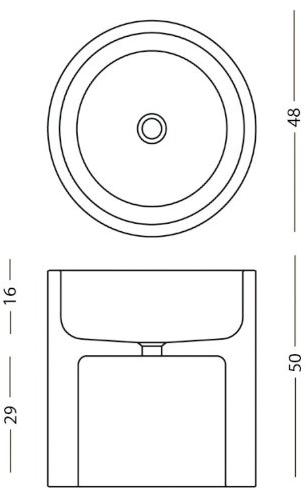 Ab10 Накладная раковина на столешницу  овальная PIMAR  - Вид №1