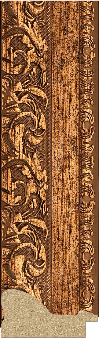 BY 7146 Зеркало в багетной раме - виньетка бронзовая 85 mm EVOFORM Octagon - Вид №3