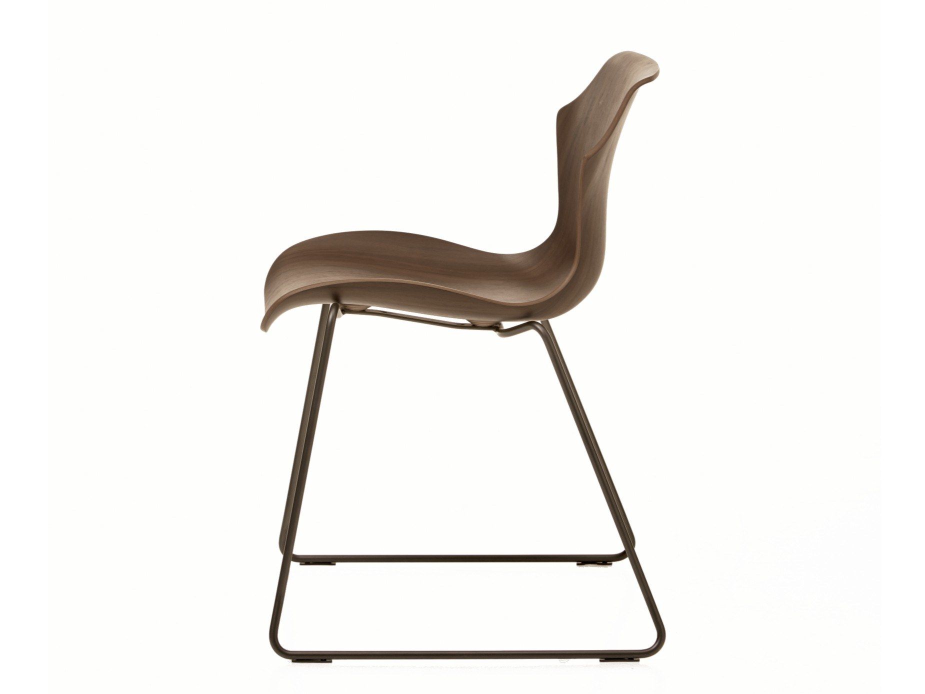 Штабелируемый стул из стали и дерева BassamFellows Лепесток ARCH-00152038 - Вид №2