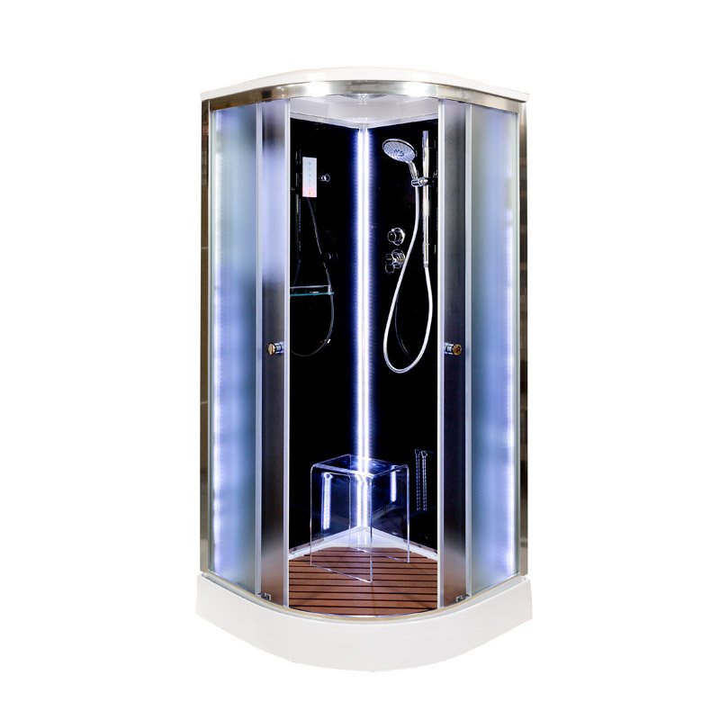 D08S Душевая кабина DETO Серия D B01S LED BLACK - Вид №25