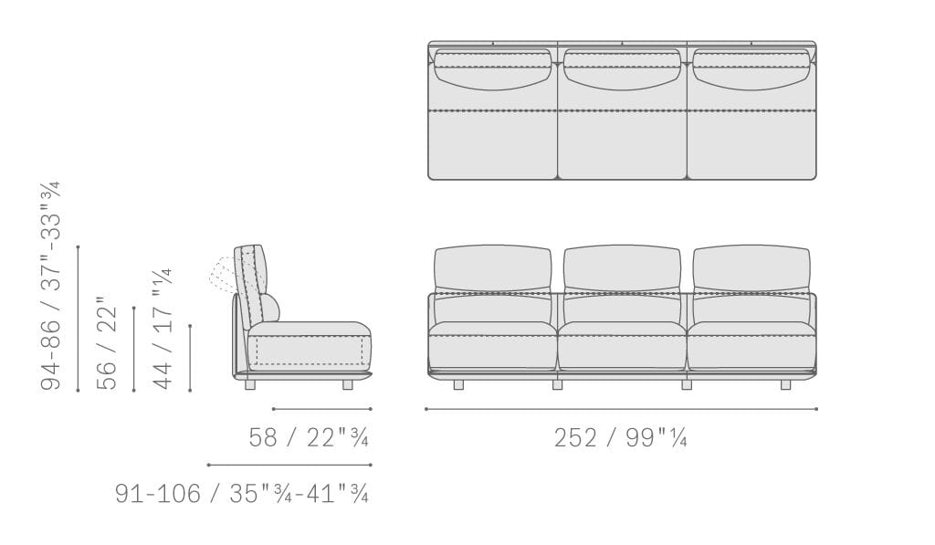Кожаный модульный диван Poltrona Frau коллекция - диваны и кресла ARCH-00076677 - Вид №11
