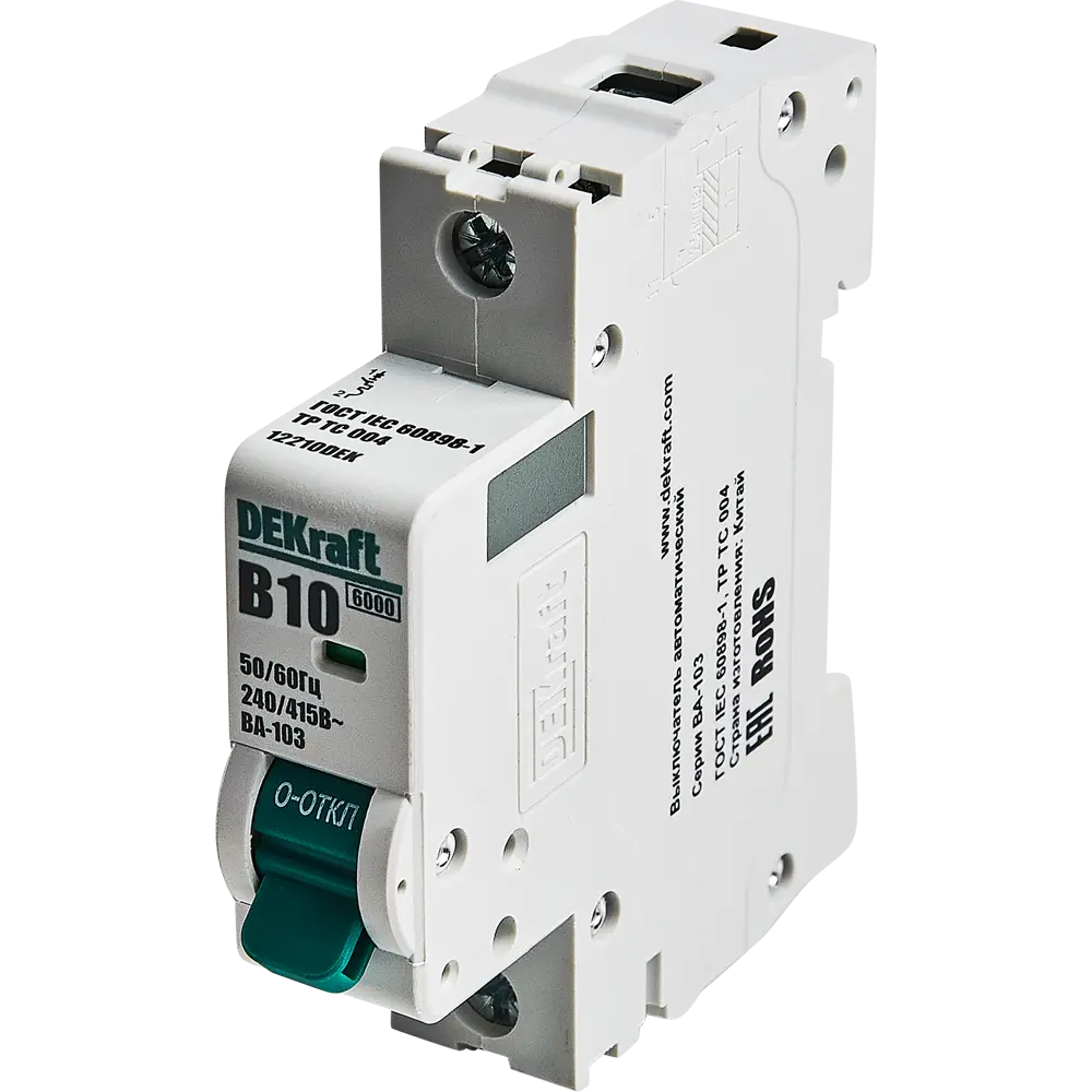 Автоматический выключатель DEKraft ВА-103 для защиты электросети 88460945 STLM-1334010
