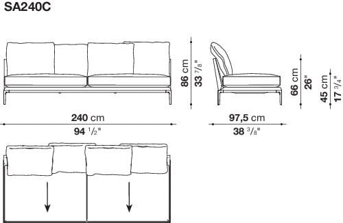 Угловой диван из ткани B&B Italia Атолл ARCH-00091854 - Вид №21