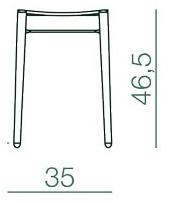 Bedont Низкий деревянный табурет со встроенной подушкой Fizz sun-id-1486616 - Вид №2