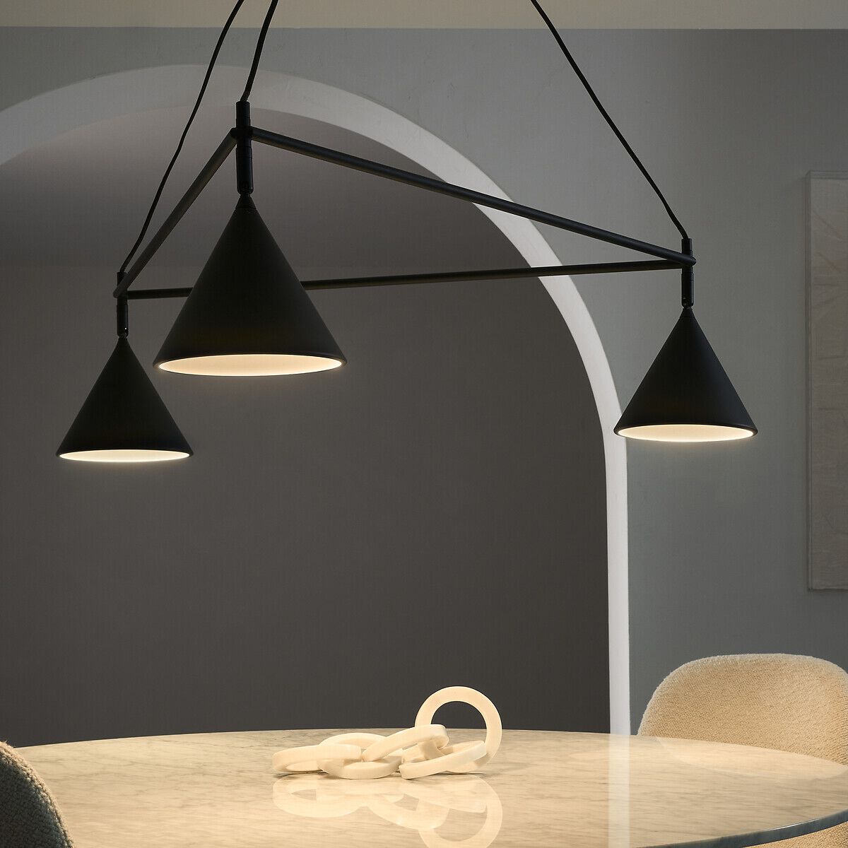 Металлический светодиодный подвесной светильник AMPM Moke ARCH-00073092 - Вид №1