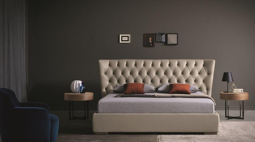 Bodema Двуспальная кровать из кожи с тафтинговым изголовьем sun-id-1438877 - Вид №1