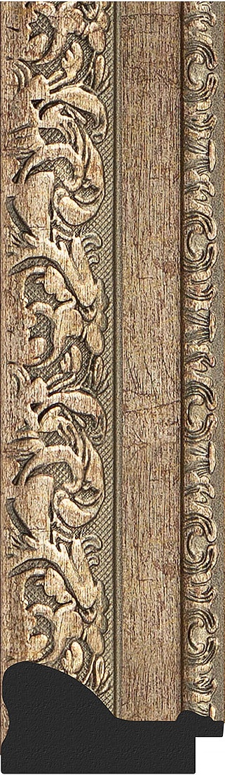 BY 7150 Зеркало в багетной раме - виньетка античное серебро 85 mm EVOFORM Octagon - Вид №3