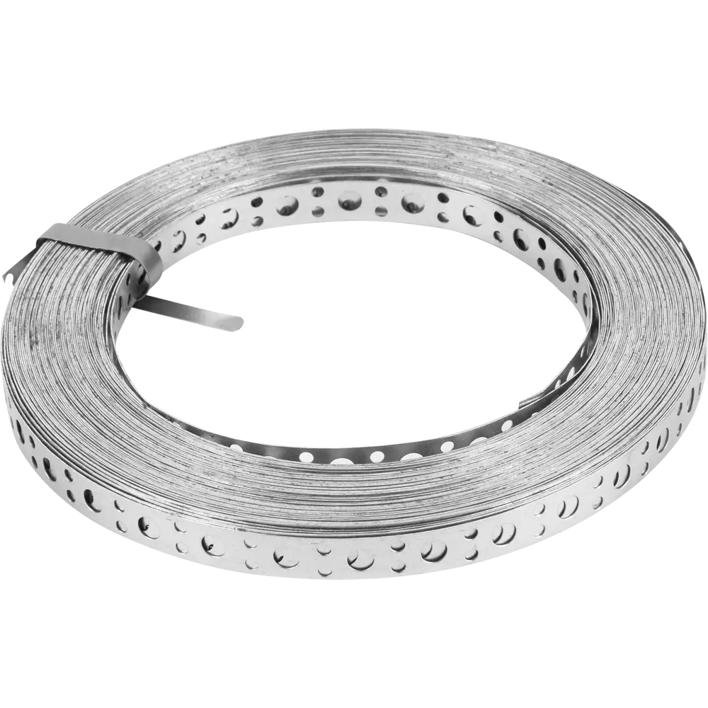 Перфорированная лента прямая LP 12x0.5 25 м оцинкованная сталь цвет серебро 15307363 STLM-2039853 Santreyd 