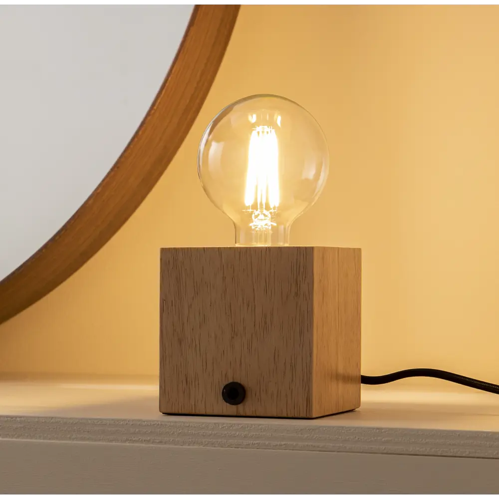 Настольная лампа KREAFORTA Bokon цвет дуб натуральный STLM-2200555 - Вид №1