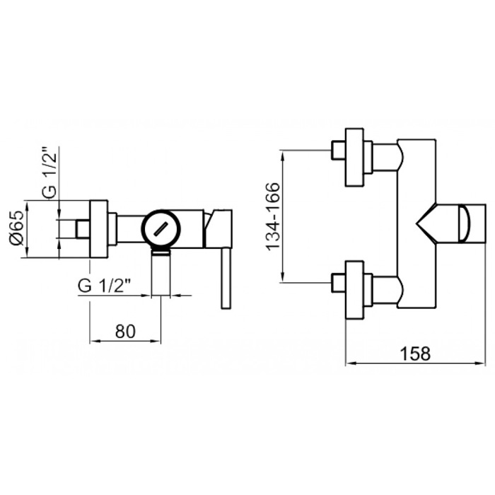 EL870102015 Смеситель для душа Webert Elio - Вид №1