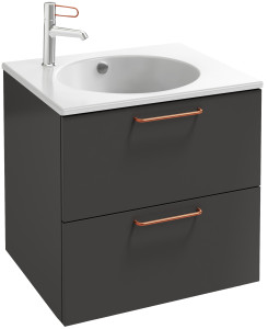 EB2520-R7-NR4 Тумба под столешницу 60 см, 2 ящика, бронзовая ручка JACOB DELAFON ODÉON RIVE GAUCHE