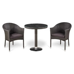 Мебель садовая, столик и кресла коричневые на 2 персоны Xiom AFINA  130543 Коричневый