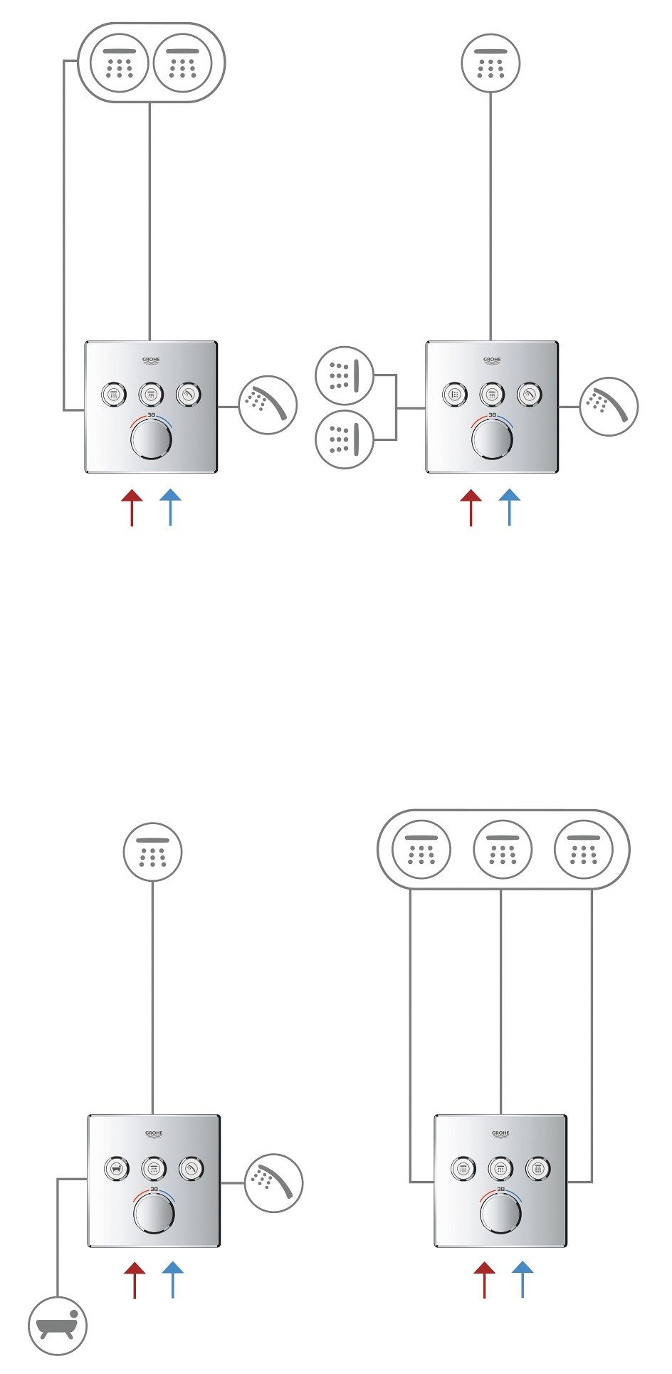 3-ходовой термостатический смеситель Grohe Grohtherm SmartControl ARCH-00128873 - Вид №29